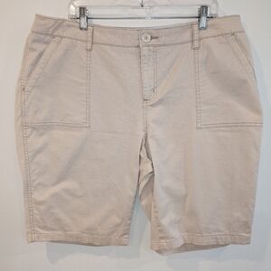 St. John's Bay Tan Bermuda Shorts Classic Style
